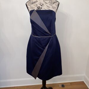 Alfred Angelo Women’s 14 Charcoal Navy Homecoming Bridesmaid Short Dress
